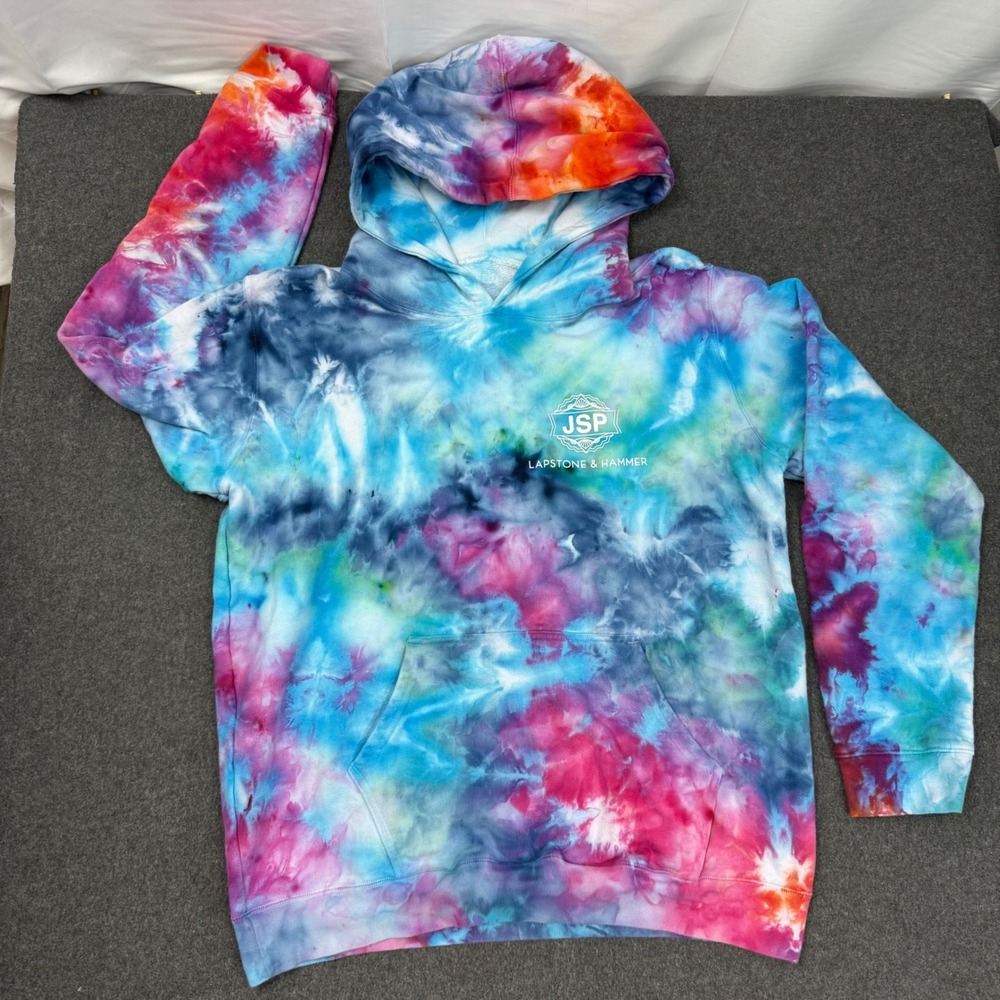 Standard Issue JSP Lapstone & Hammer Tie Dye Hoodie XL Mens Blue Pink Multi